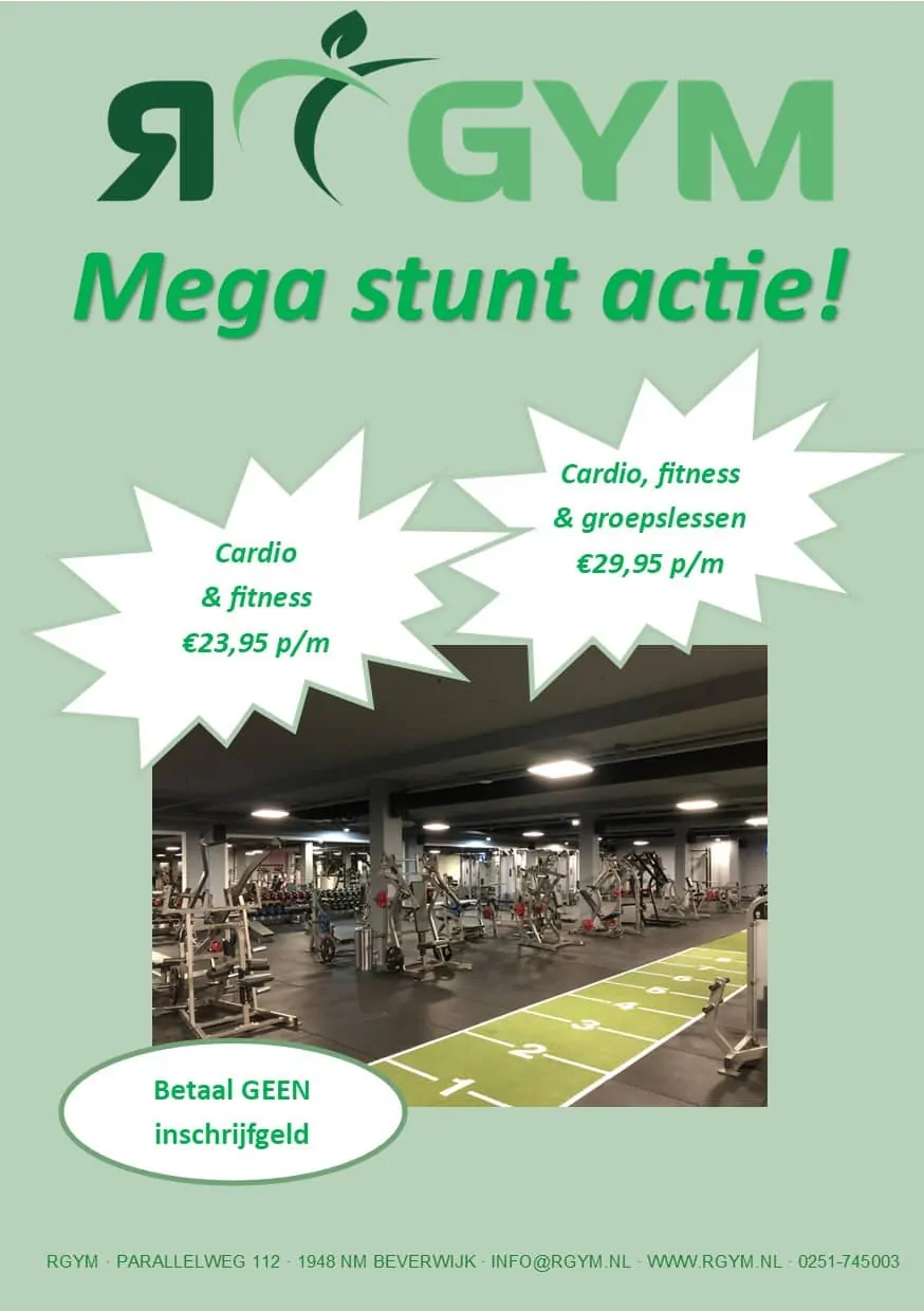 RGYM MEGA STUNT ACTIE IS VERLOPEN