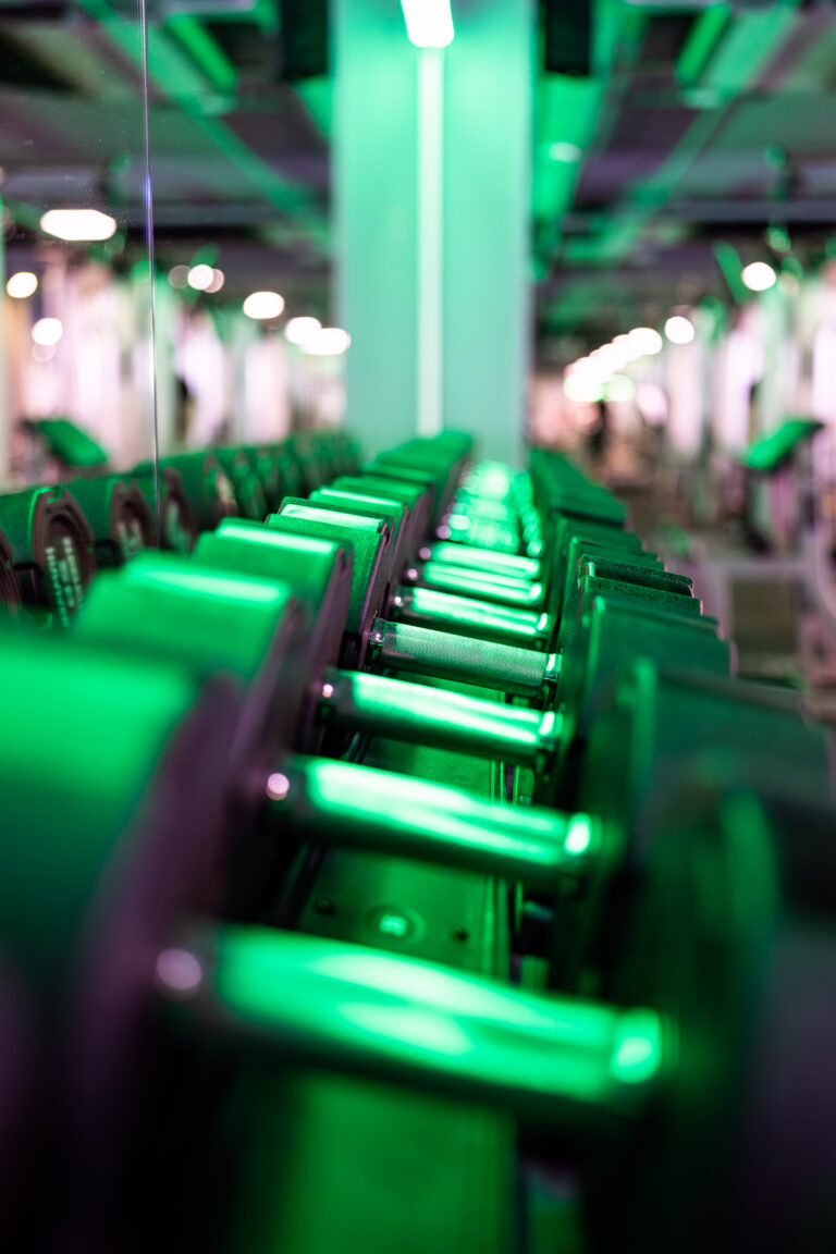 Dumbbells in de krachtzone van RGym