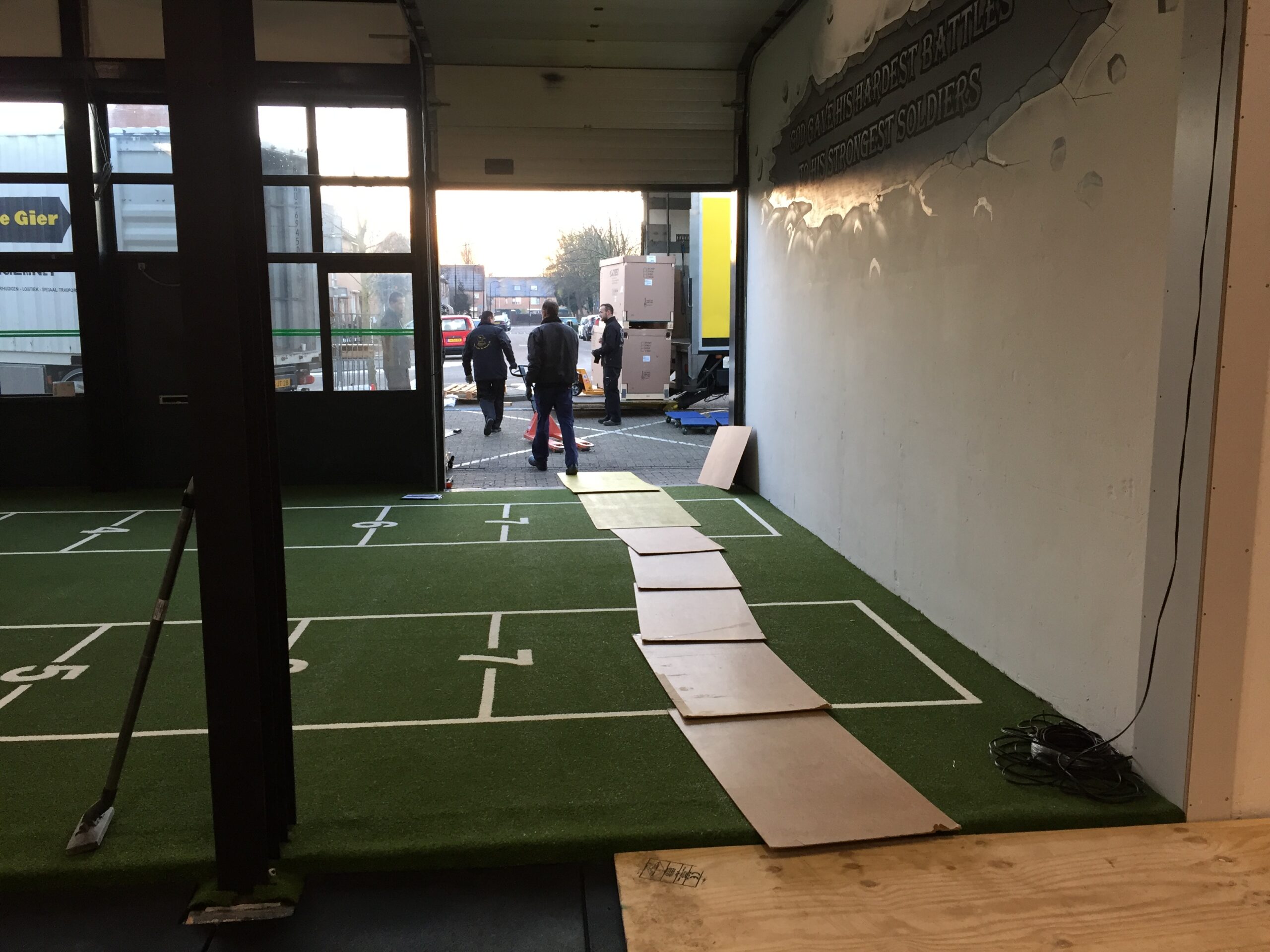 De eerste locatie van RGym op het Marlo-terrein